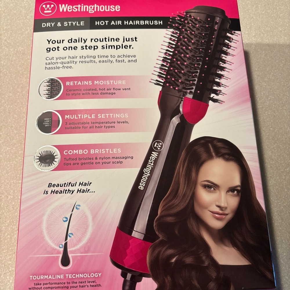 Pink and Black Hair Styling Tool for Sleek Results
